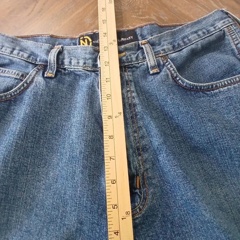 Nautica Jean Company Men Jeans Sz 36x32 Relaxed Fit Baggy Wide Leg MediumWash...